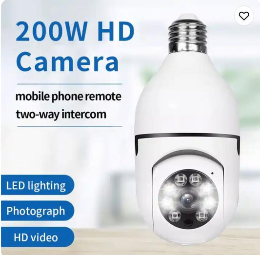 "Wireless Light Bulb Camera Home Surveillance Network Camera HD Indoor WiFi Monitor Mobile Remote"